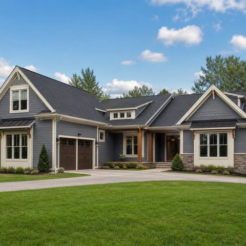 $410,625 Adaptable Dual-Cottage-Inspired Single-Family Home: 2,551-Sq.-Ft. Four-Bedroom Plan