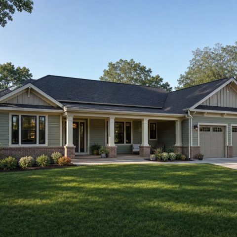 $413,125 Adaptable Aging-In-Place Family Bungalow: 2,553-Sq.-Ft. Four-Bedroom Plan