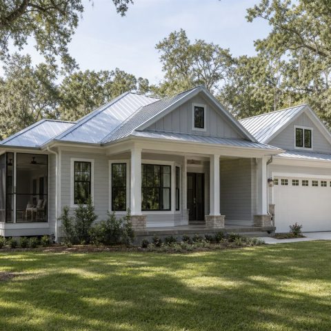 $418,125 Adaptable Screened-Porch Southern Family Home: 2,558-Sq.-Ft. Four-Bedroom Plan
