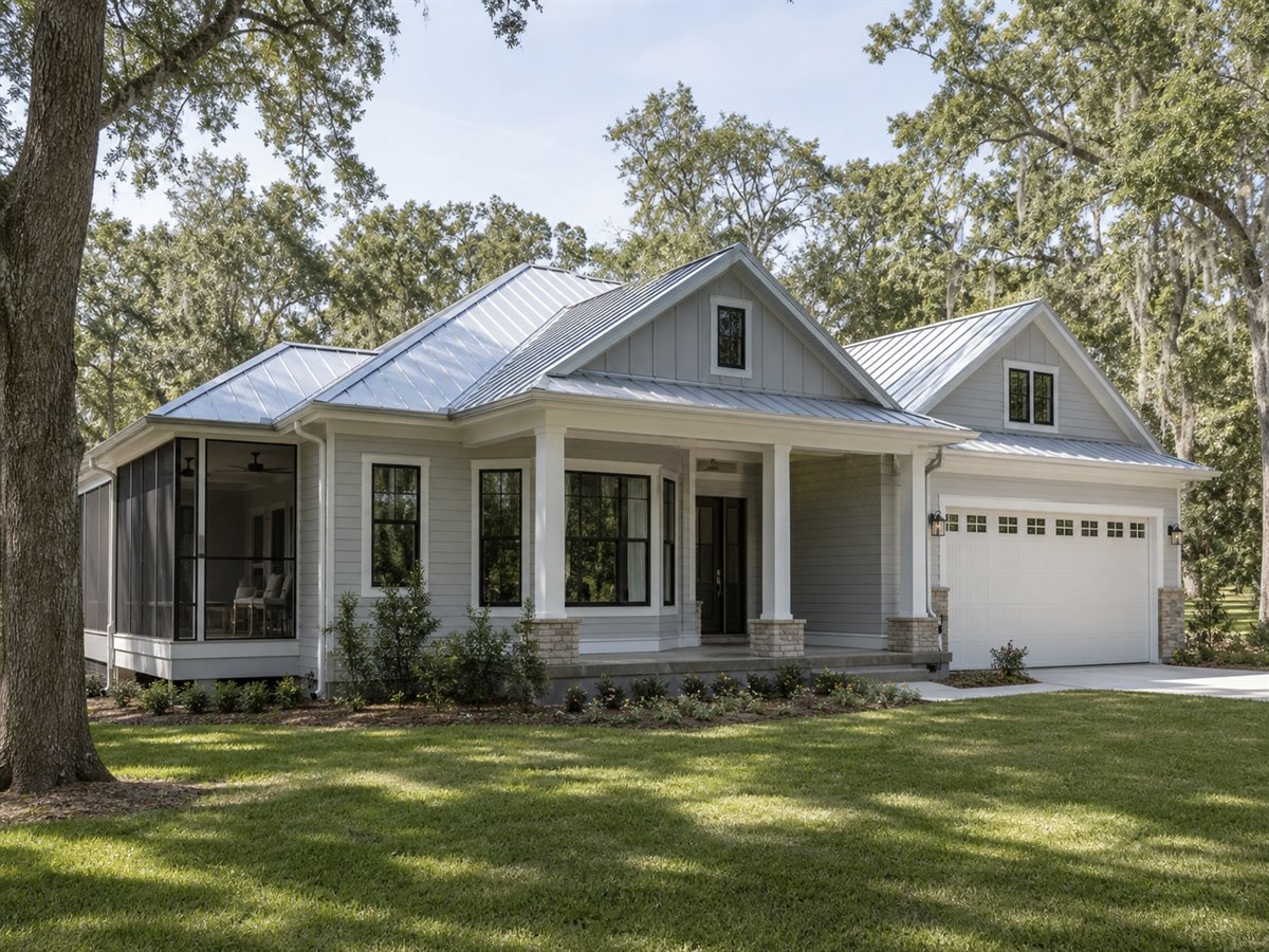 Breeze Porch House 2558, a conceptual 2558-square-foot screened-porch Southern family home with a $418,125 construction target