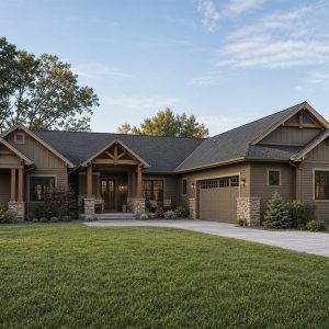 $421,875 Adaptable Courtyard Craftsman Family Home: 2,602-Sq.-Ft. Four-Bedroom Plan