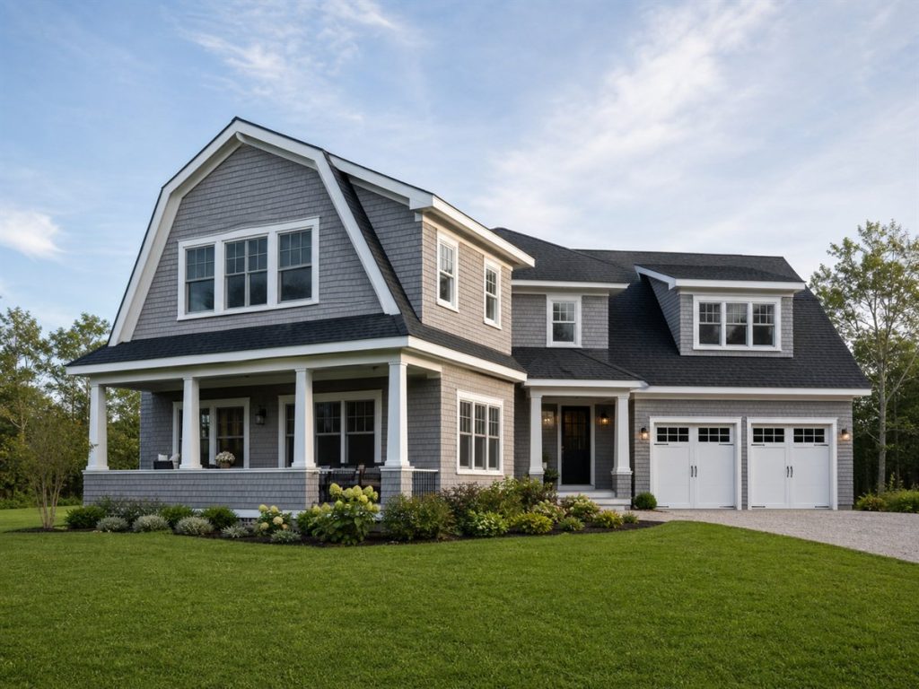 $425,625 Adaptable Restrained Shingle-Style Family Home: 2,606-Sq.-Ft. Four-Bedroom Plan