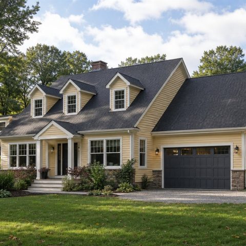 $426,875 Adaptable Expanded Cape Cottage Family Home: 2,607-Sq.-Ft. Four-Bedroom Plan