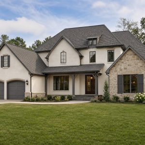 $429,375 Adaptable Restrained French-Country Family Home: 2,609-Sq.-Ft. Four-Bedroom Plan