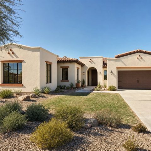 $431,875 Adaptable Mission-Revival Family Home: 2,652-Sq.-Ft. Four-Bedroom Plan