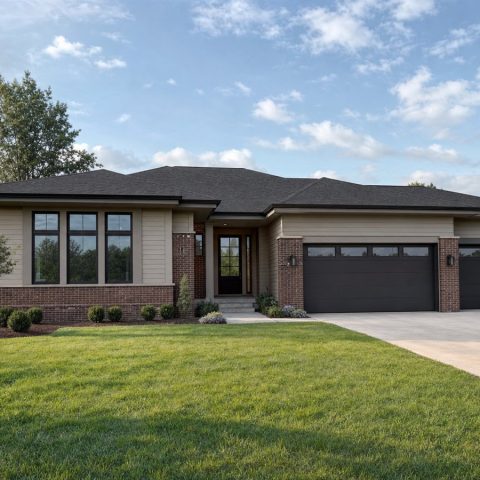 $438,125 Generational Prairie-Style Family Ranch: 2,658-Sq.-Ft. Five-Bedroom Plan
