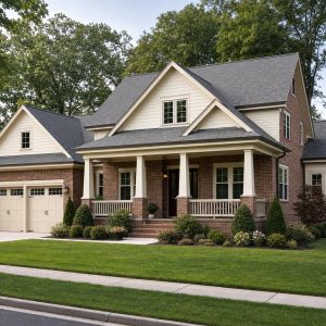 $439,375 Generational Brick-Accent American Bungalow: 2,659-Sq.-Ft. Five-Bedroom Plan
