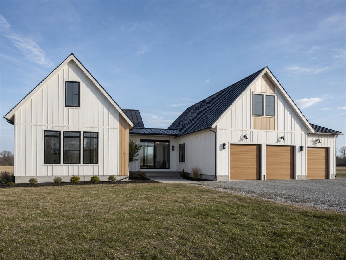 Nordic Field House 2703, a conceptual 2703-square-foot Scandinavian barn-inspired family home with a $443,125 construction target