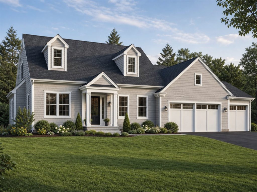 $444,375 Generational Modern Cape Cod Family Home: 2,704-Sq.-Ft. Five-Bedroom Plan
