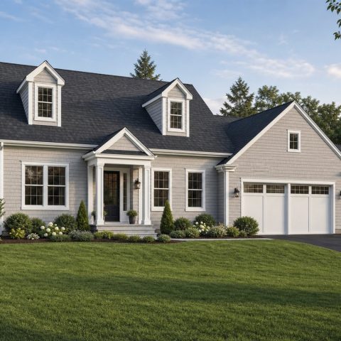 $444,375 Generational Modern Cape Cod Family Home: 2,704-Sq.-Ft. Five-Bedroom Plan