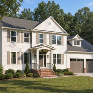 $446,875 Generational Transitional Colonial Family Home: 2,707-Sq.-Ft. Five-Bedroom Plan