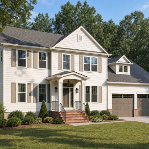 $446,875 Generational Transitional Colonial Family Home: 2,707-Sq.-Ft. Five-Bedroom Plan