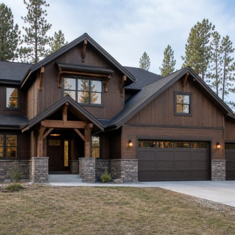 $449,375 Generational Restrained Alpine-Chalet Family Home: 2,709-Sq.-Ft. Five-Bedroom Plan