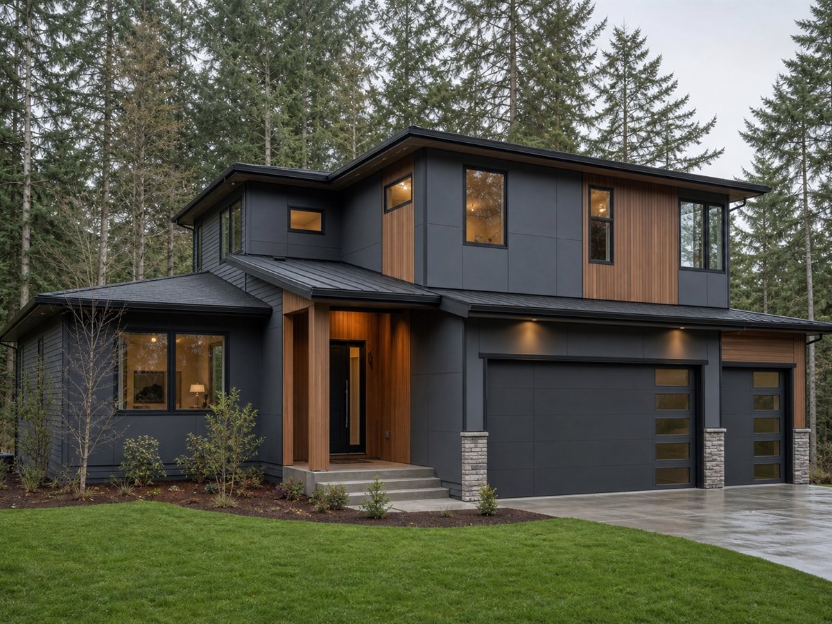 Rainwood House 2751, a conceptual 2751-square-foot Pacific Northwest contemporary family home with a $450,625 construction target