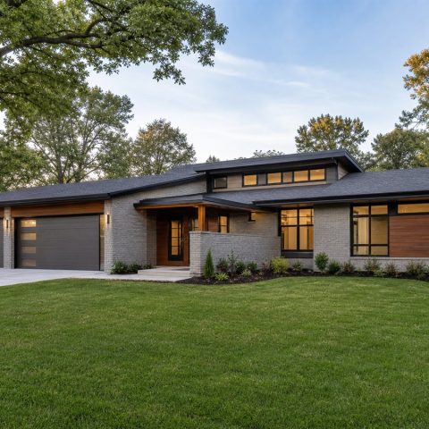 $455,625 Generational Mid-Century-Inspired Family Ranch: 2,756-Sq.-Ft. Five-Bedroom Plan