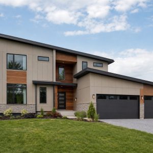 $456,875 Generational Shed-Roof Contemporary Family Home: 2,757-Sq.-Ft. Five-Bedroom Plan