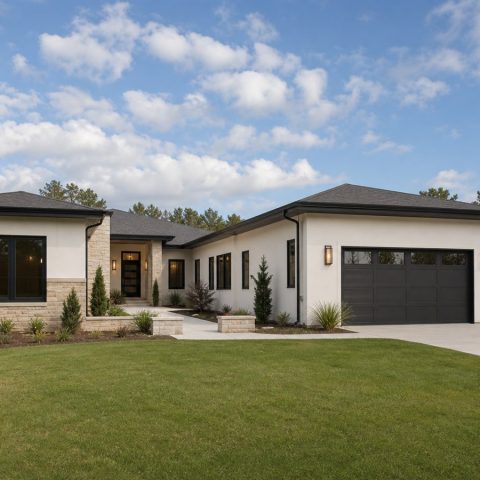 $459,375 Generational Contemporary Courtyard Family Home: 2,759-Sq.-Ft. Five-Bedroom Plan
