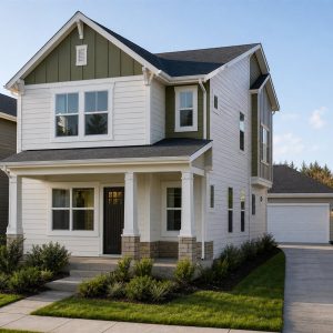 $468,125 Generational Narrow-Lot Two-Story Family Home: 2,808-Sq.-Ft. Five-Bedroom Plan