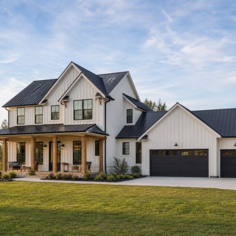 $471,875 Generational Rear-Garage Modern Farmhouse: 2,852-Sq.-Ft. Five-Bedroom Plan