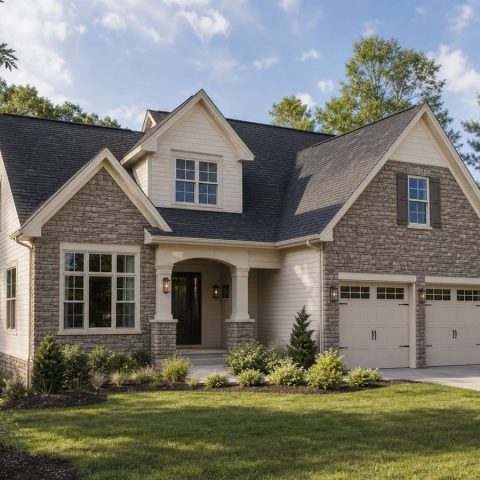 $486,875 Generational Stone-Accent Family Cottage: 2,907-Sq.-Ft. Five-Bedroom Plan