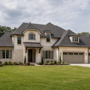$491,875 Generational Restrained French-Country Family Home: 2,952-Sq.-Ft. Five-Bedroom Plan