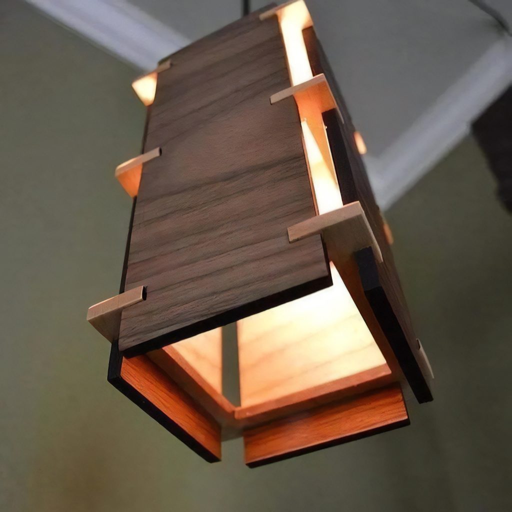 Geometric Wood Pendant Light: Safe Construction project photo 5