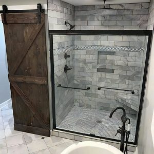 Wall-Mounted Floating Vanity With an Open Shelf