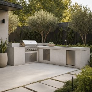 Concrete Outdoor Kitchen Ideas With Modern Durability