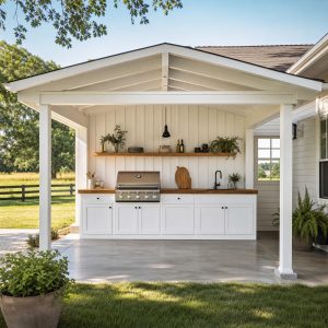 Farmhouse Outdoor Kitchen Ideas With Country Character