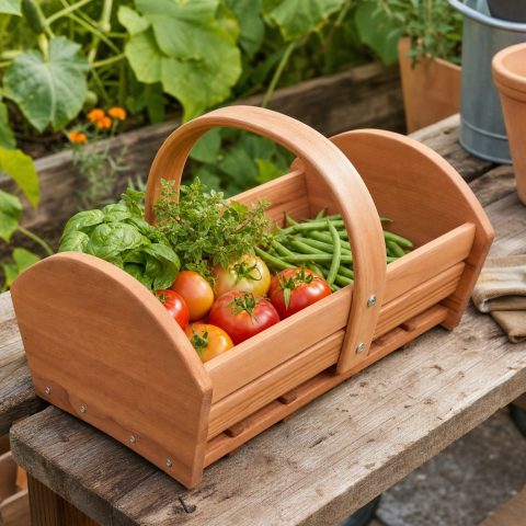 Garden Harvest Basket Plans: 8 Wooden Trug Designs