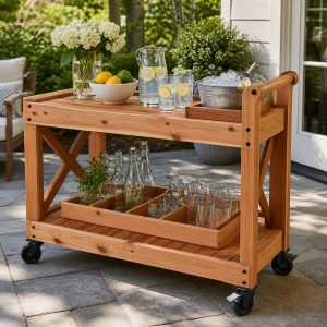 Outdoor Bar Cart Plans: 8 Mobile Serving Designs