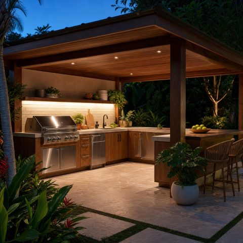 Outdoor Kitchen Lighting Ideas for Cooking After Dark