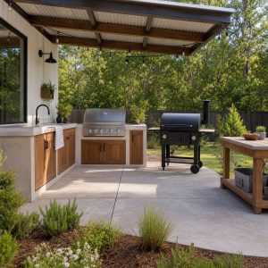 Outdoor Kitchen Smoker Ideas for Better Airflow and Access