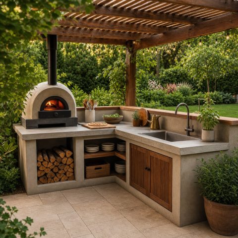 Outdoor Pizza Oven Kitchen Ideas for Better Prep