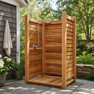 Outdoor Shower Enclosure Plans: 8 Private Designs