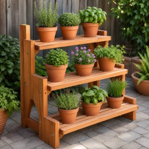 Tiered Plant Stand Plans: 8 Outdoor Wood Builds