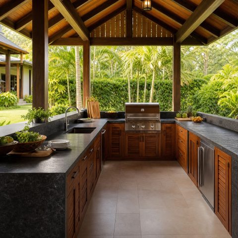 Tropical Outdoor Kitchen Ideas for Hot, Humid Climates