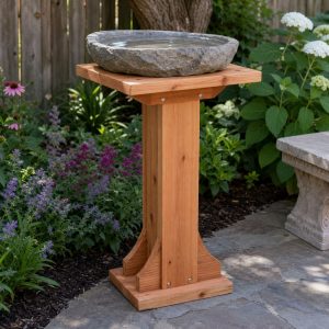 Wooden Bird Bath Plans: 8 Cleanable Stands