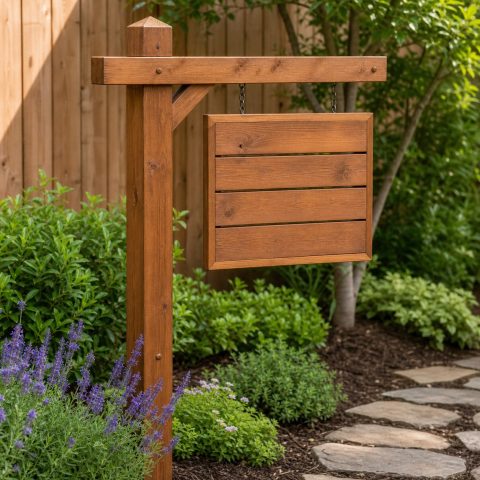 Wooden Garden Sign Post Plans: 8 Builds