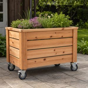 Wooden Planter Cart Plans: 8 Mobile Designs