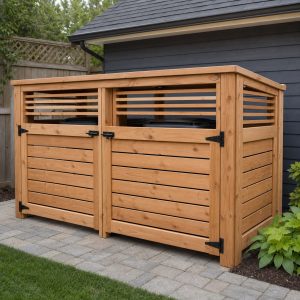 Wooden Trash Can Enclosure Plans: 8 Designs