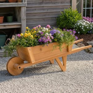 Wooden Wheelbarrow Planter Plans: 8 Designs
