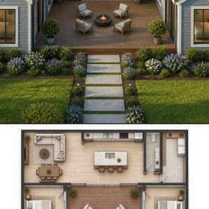 10 Blue Gray and White House Plans with Floor Plans