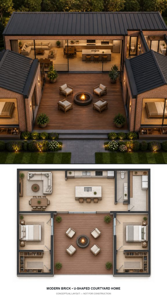10 Modern Brick House Plans with Matching Floor Plans