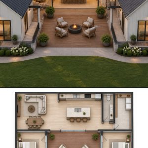 10 Warm Modern Farmhouse Plans with Matching Floor Plans