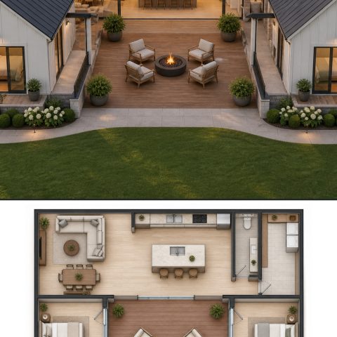 10 Warm Modern Farmhouse Plans with Matching Floor Plans
