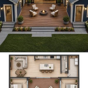 10 Navy Blue House Plans with White Trim and Floor Plans