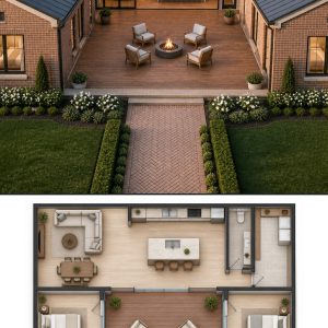 10 Red Brick and Cream House Plans with Floor Plans