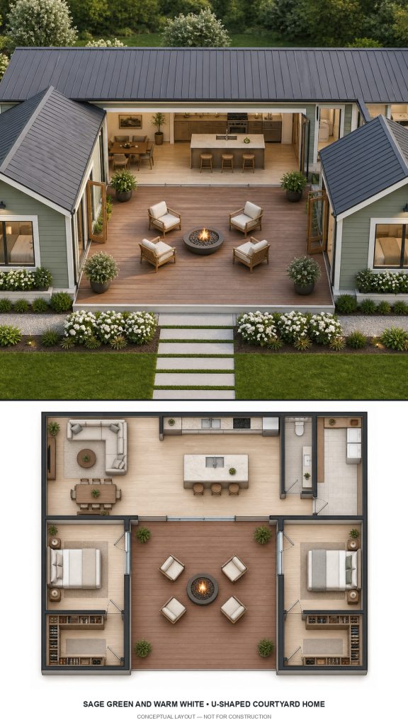 10 Sage Green House Plans with Matching Floor Plans