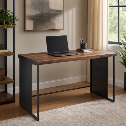 Compact Laptop Desk With Folded Steel Side Panels